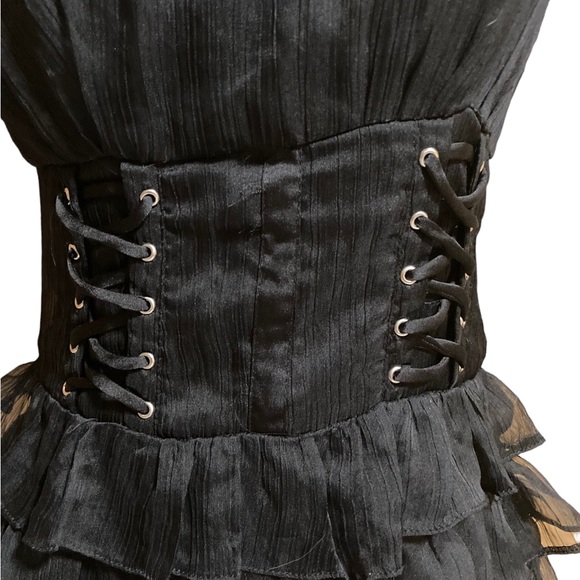 Do & Be women’s one shoulder black blouson style corset top. - Picture 8 of 14